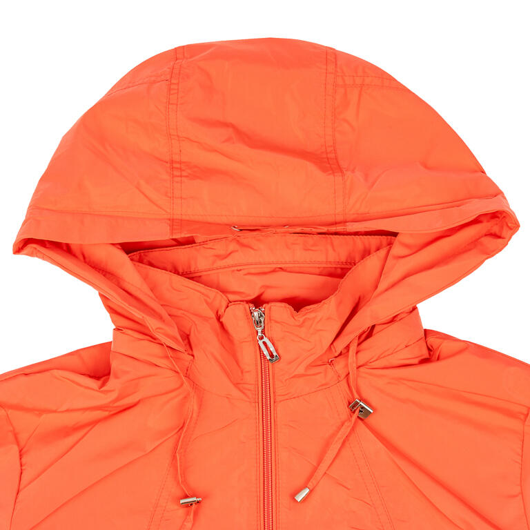 🔸 Parka Coral Lisa con Capucha Extraíble