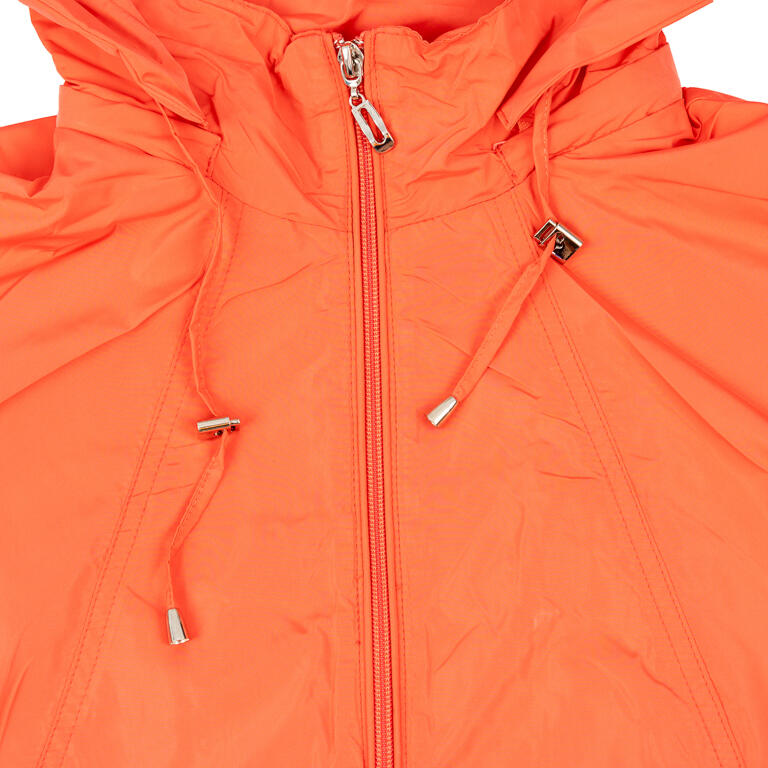 🔸 Parka Coral Lisa con Capucha Extraíble