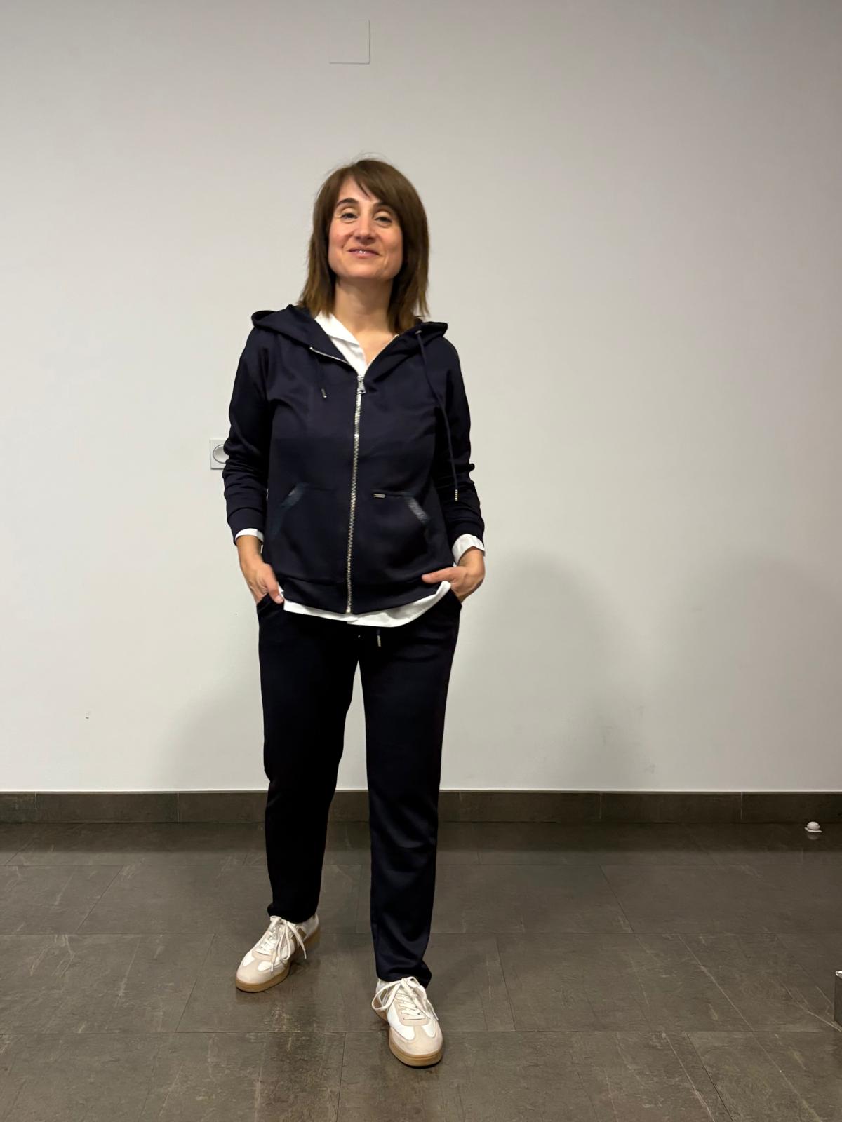 💙 Chaqueta azul marino con Capucha y Lentejuelas