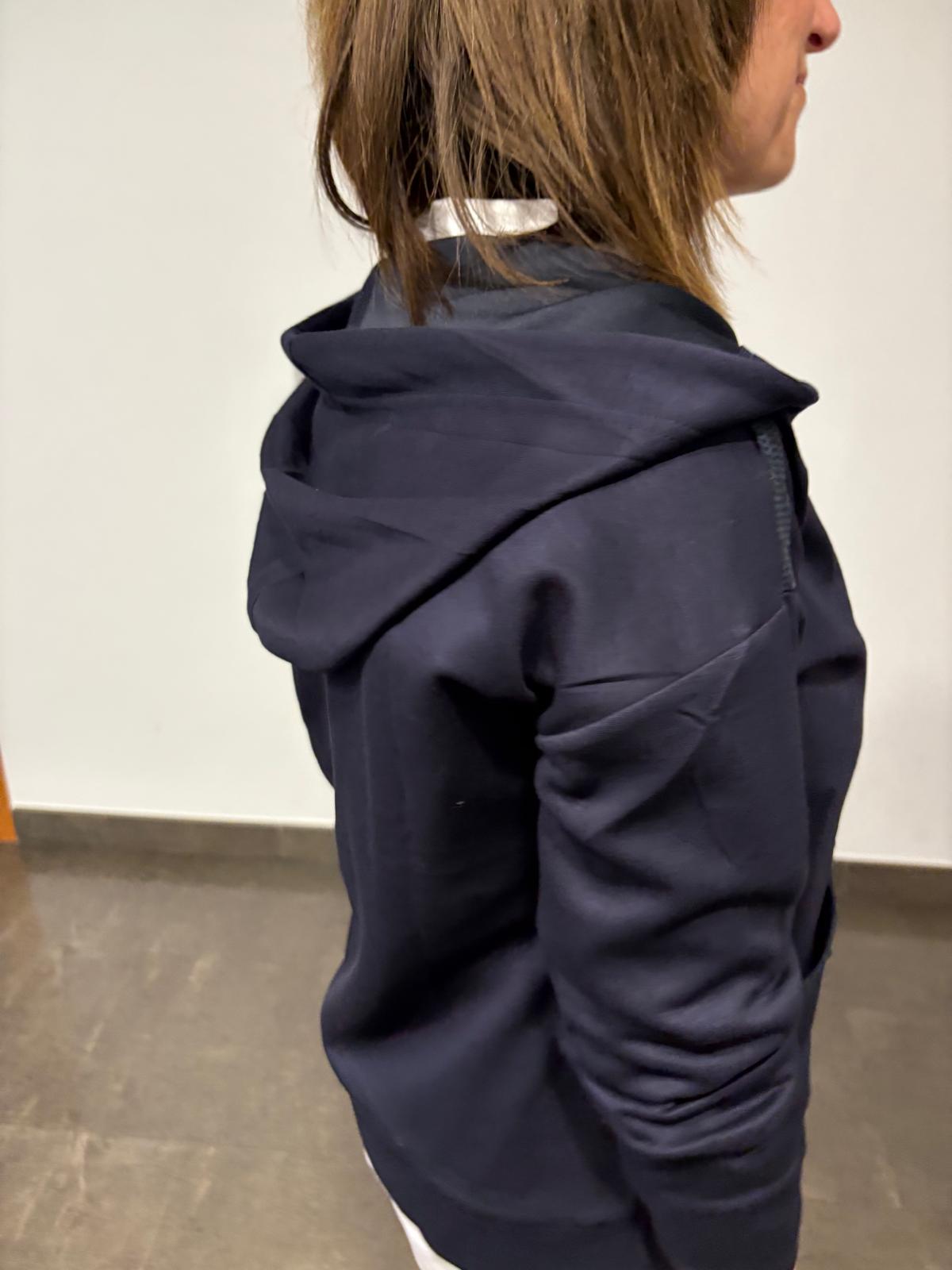 💙 Chaqueta azul marino con Capucha y Lentejuelas