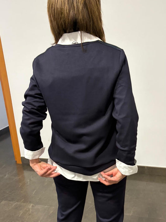 💙 Sudadera Comfy Azul Marino con Toque Brillante