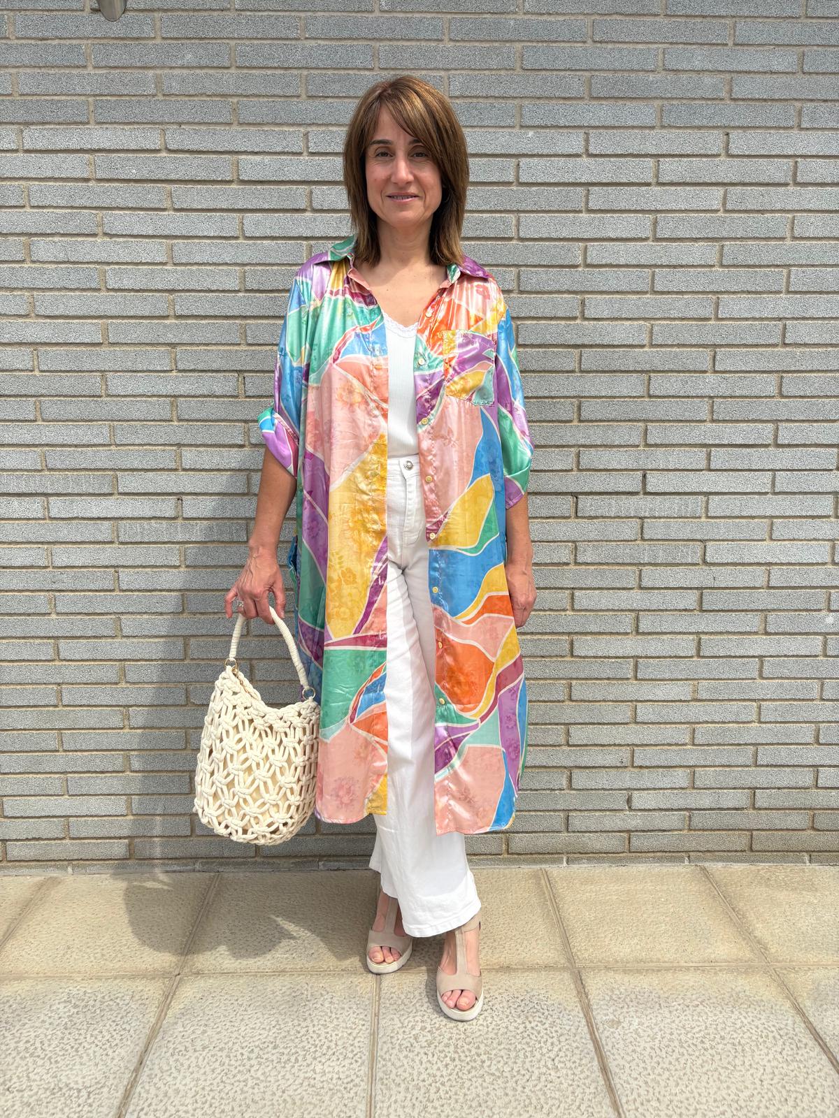 🌈 Camisa Vestido Multicolor