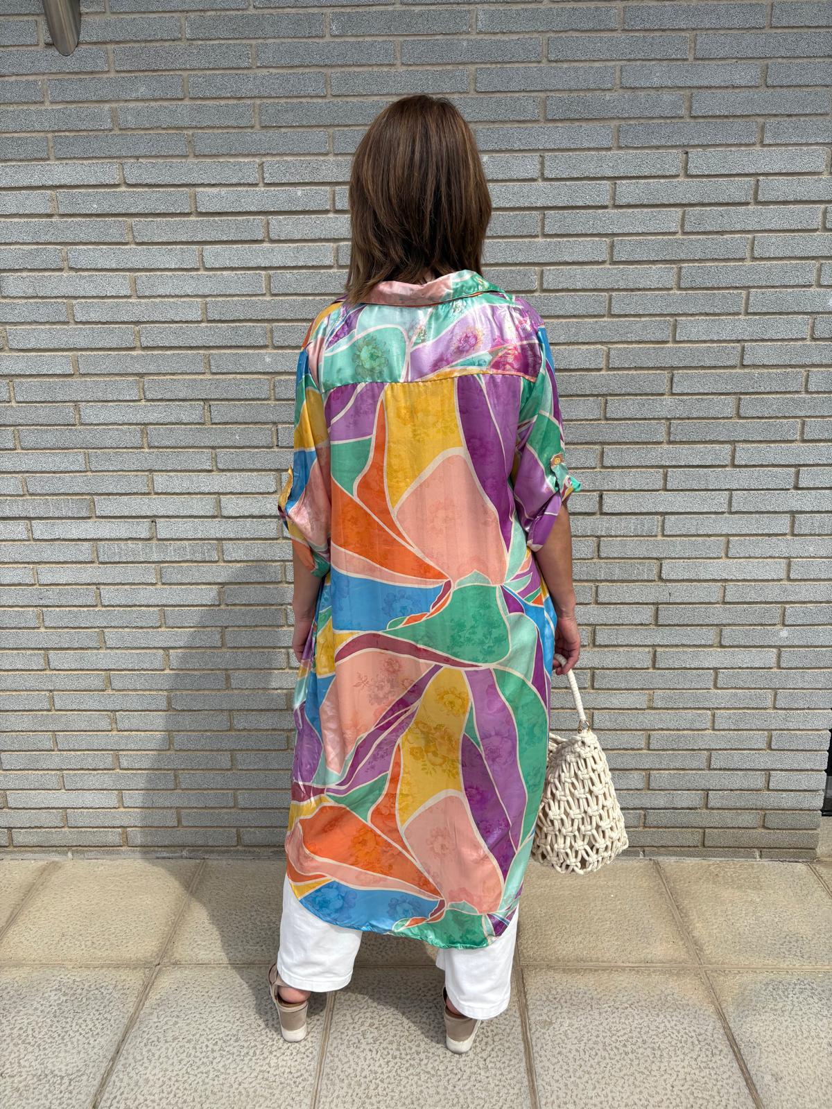 🌈 Camisa Vestido Multicolor