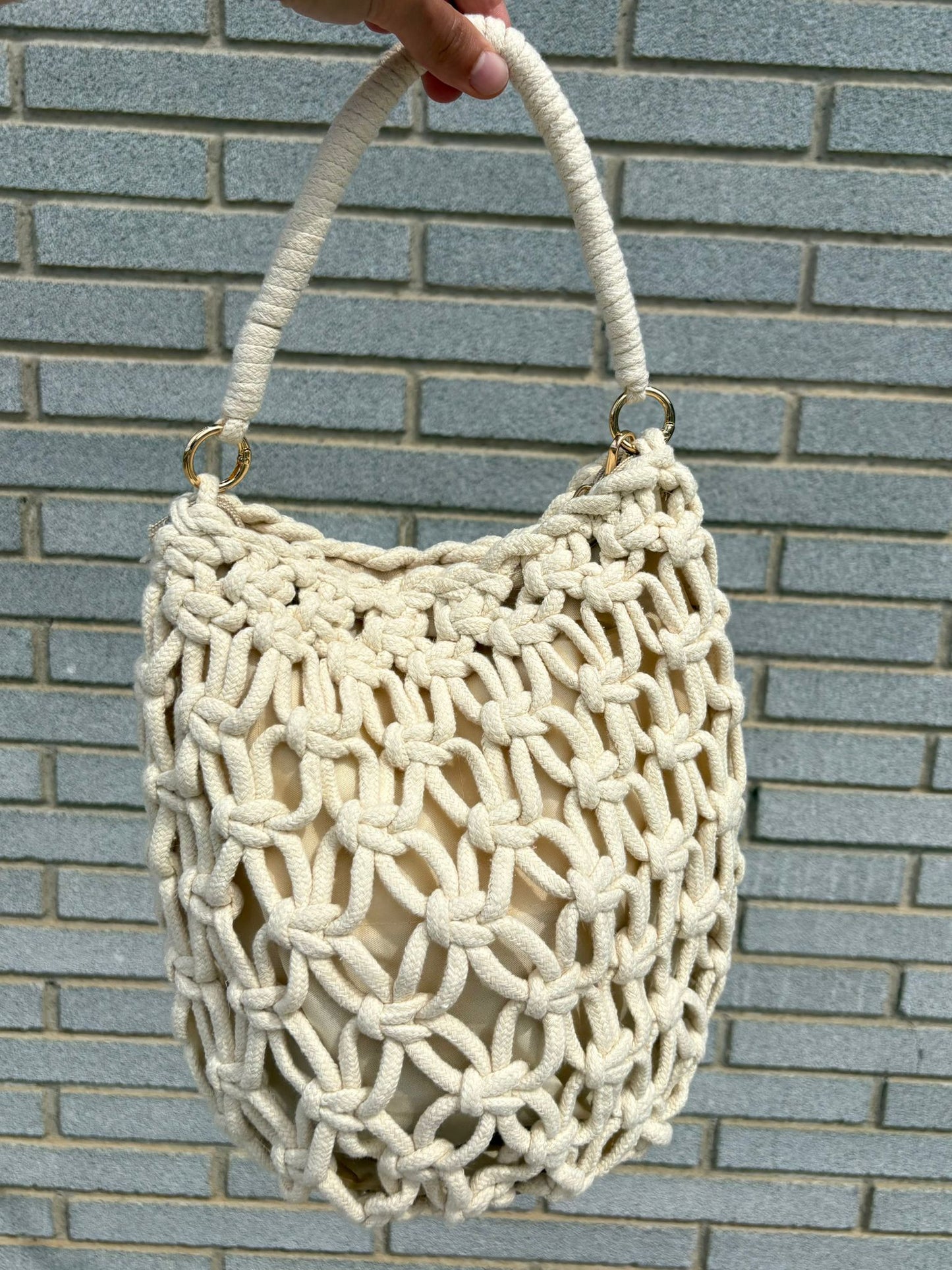 🌿Bolso Macramé Natural