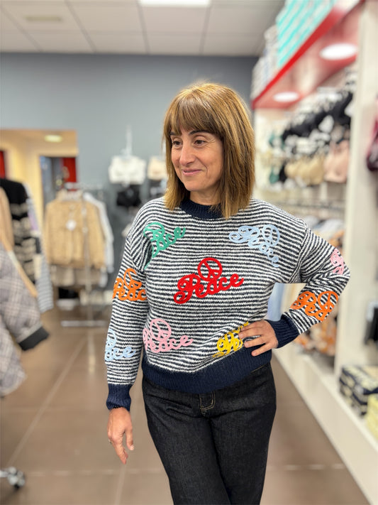 Jersey “Peace & Love” marino