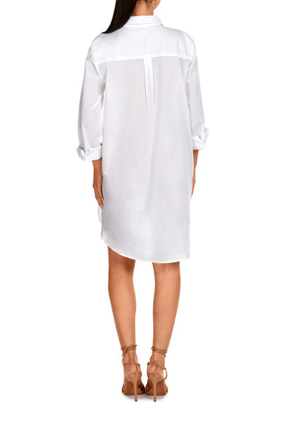 🤍 Camisa Vestido Blanca Bordada Dolores Cortés