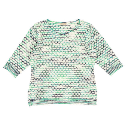 💚 Jersey Blanco de Jacquard enTonos Verdes