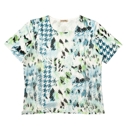 🐾 Camiseta Animal Print con Detalles en Rejilla