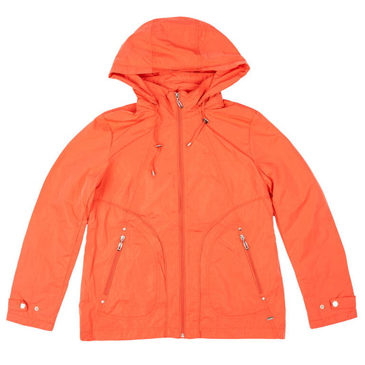 🔸 Parka Coral Lisa con Capucha Extraíble