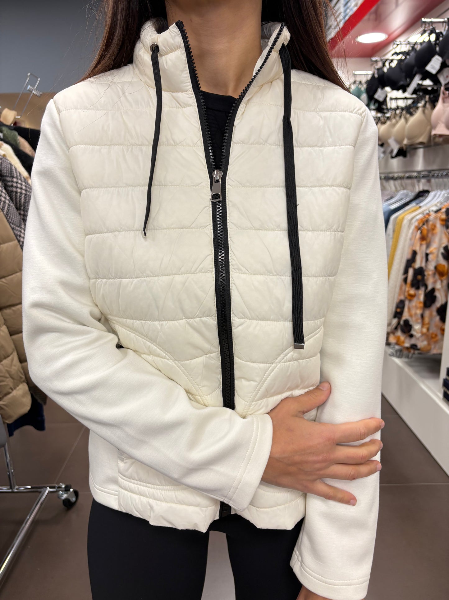 Chaqueta acolchada blanca