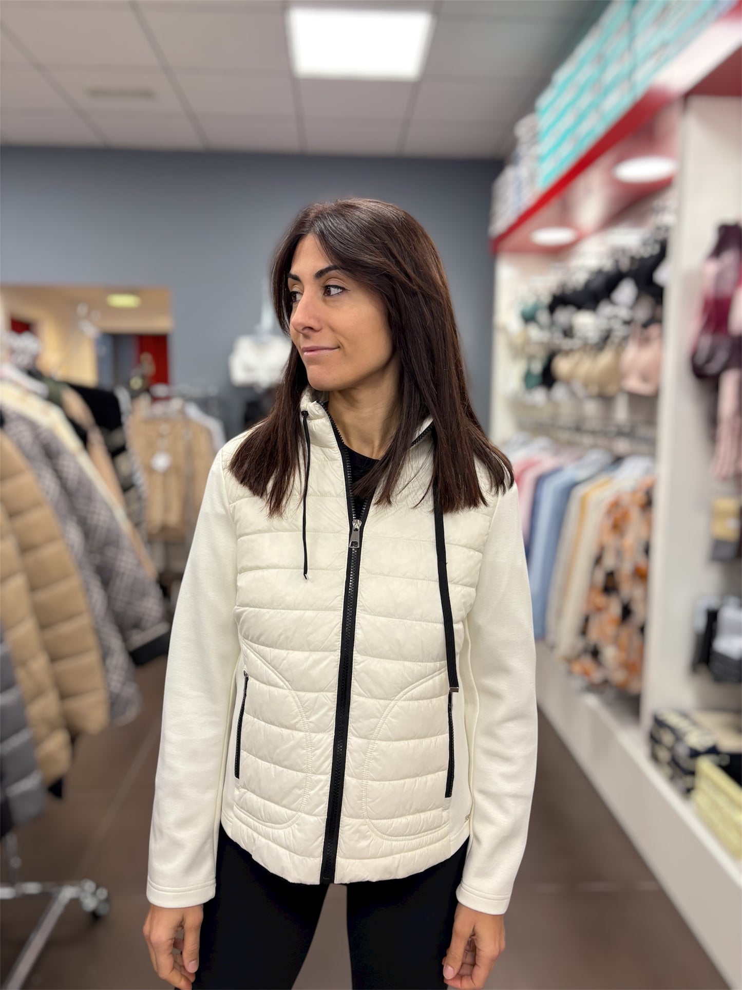 Chaqueta acolchada blanca