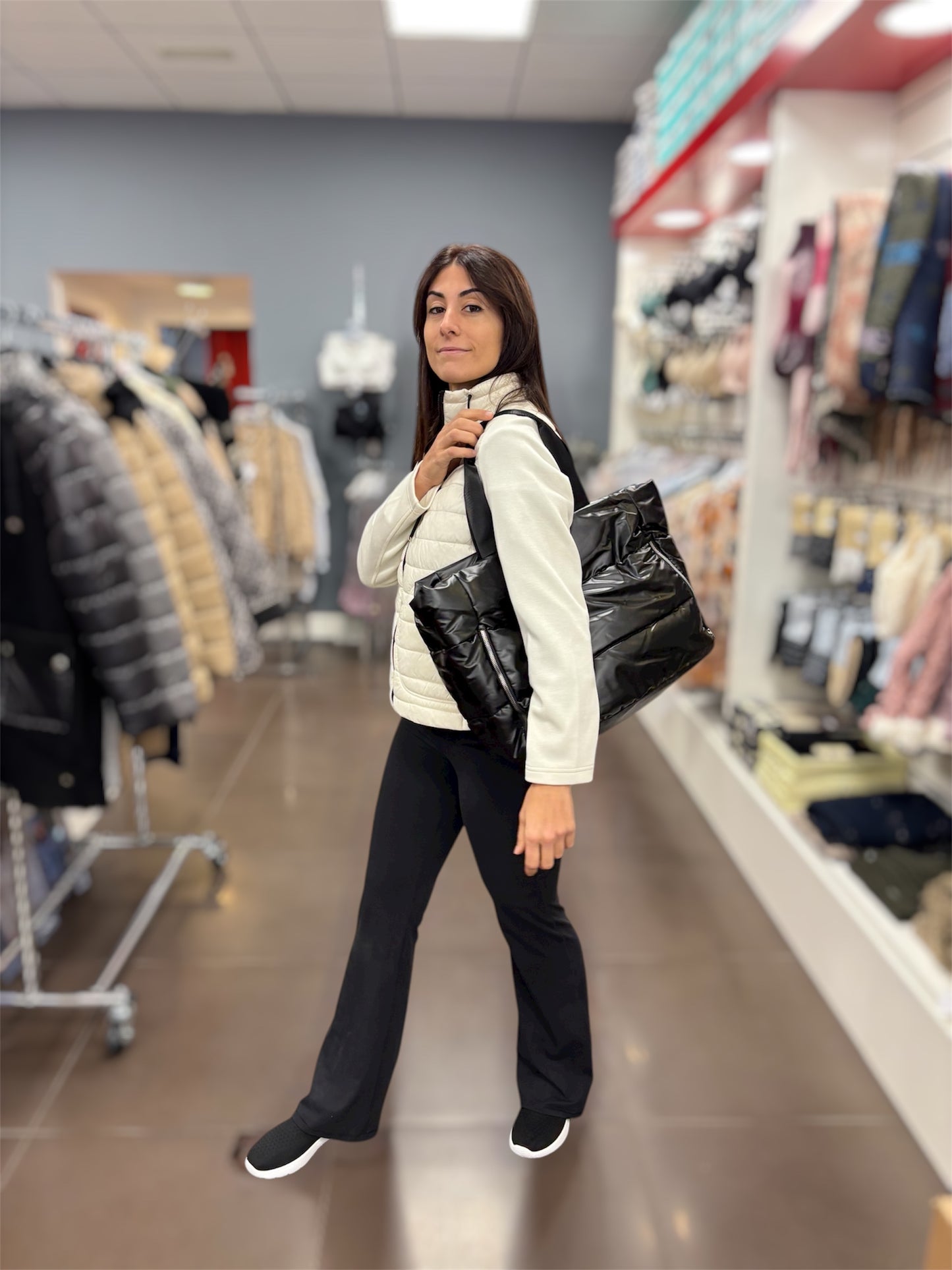 Chaqueta acolchada blanca