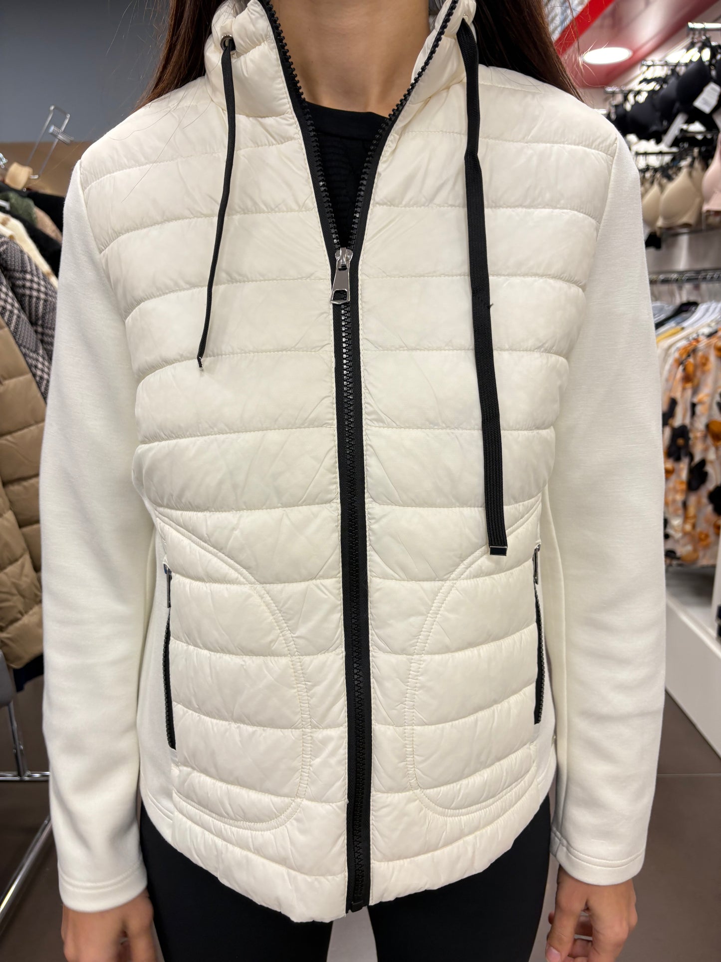 Chaqueta acolchada blanca
