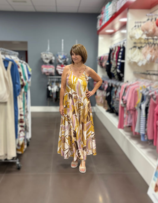 🌾 Vestido largo estampado