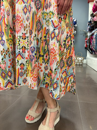 🌺 Vestido Estampado Boho Multicolor