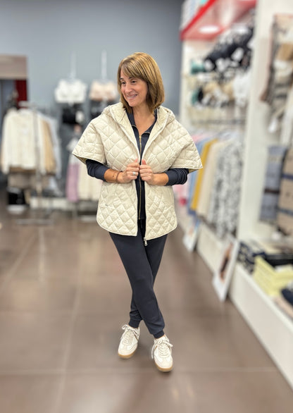 Chaleco acolchado beige