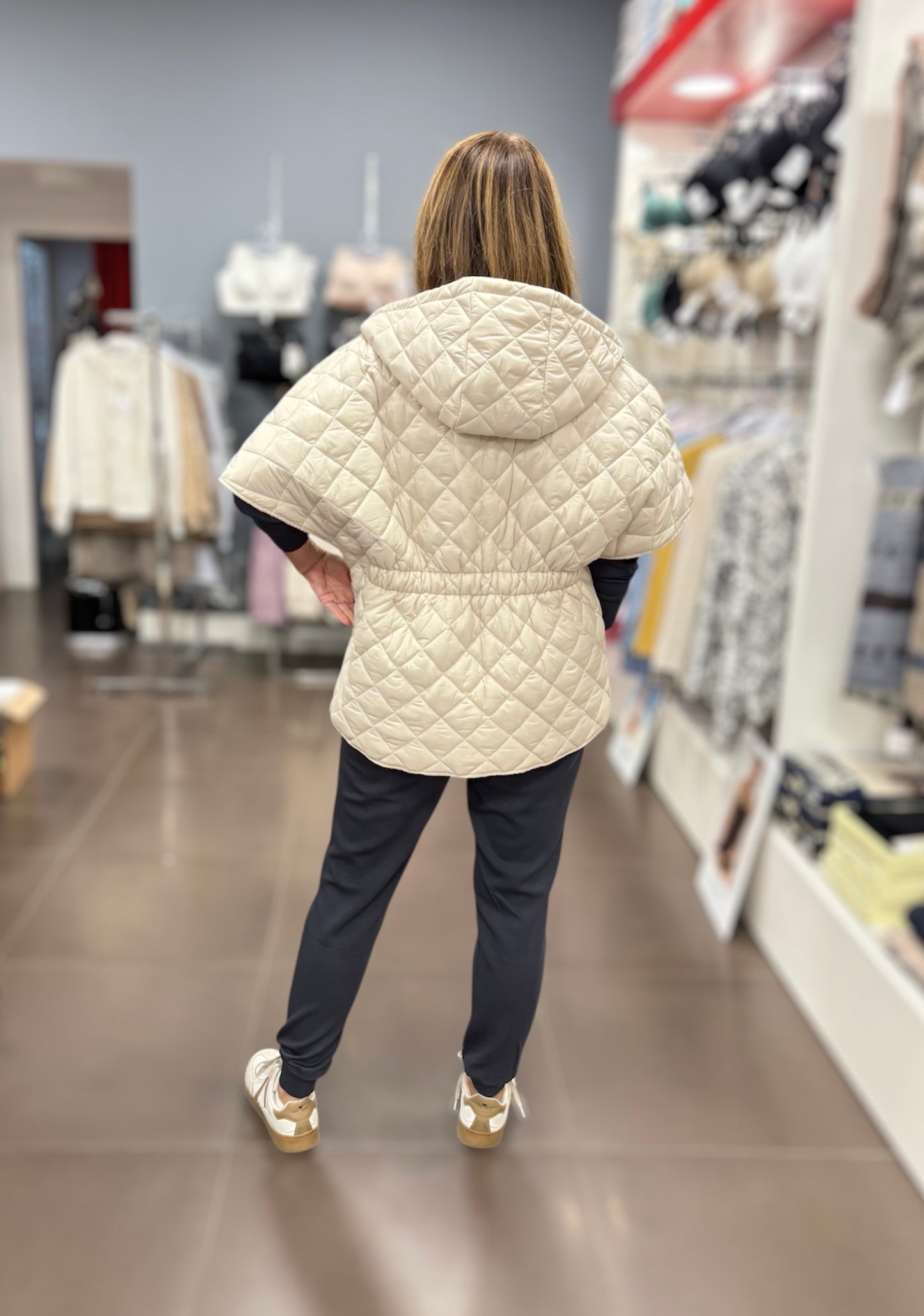 Chaleco acolchado beige