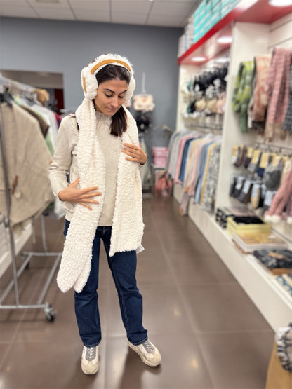 Orejeras Privata de peluche blanco 🤍❄️