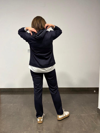 💙 Chaqueta azul marino con Capucha y Lentejuelas