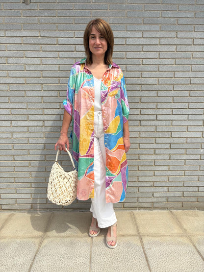 🌈 Camisa Vestido Multicolor