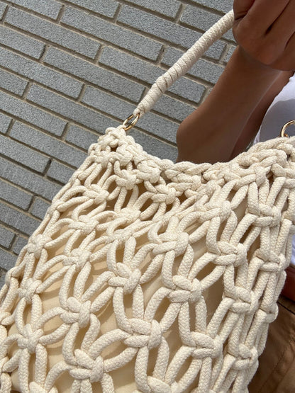 🌿Bolso Macramé Natural