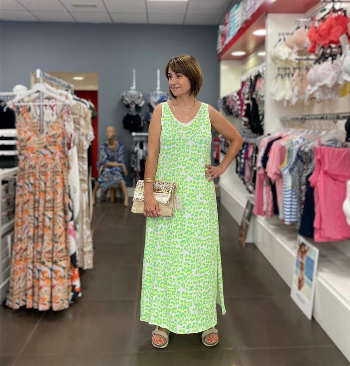 💚 Vestido Largo Animal Print Lima