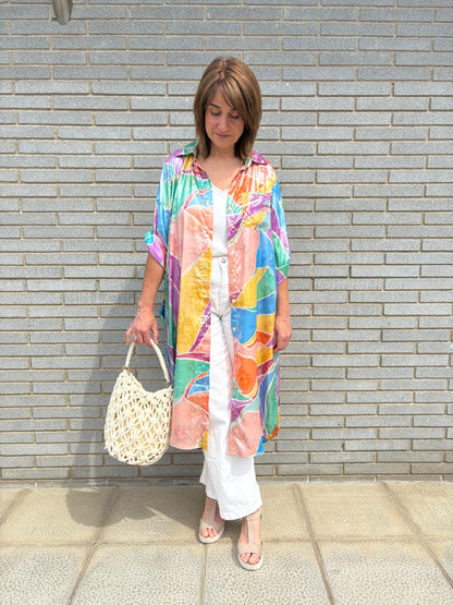🌈 Camisa Vestido Multicolor