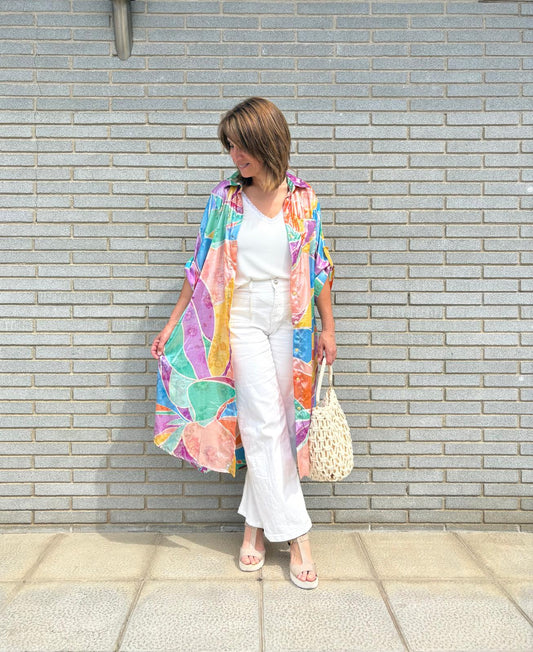 🌈 Camisa Vestido Multicolor