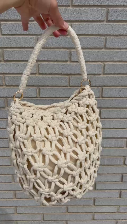 🌿Bolso Macramé Natural