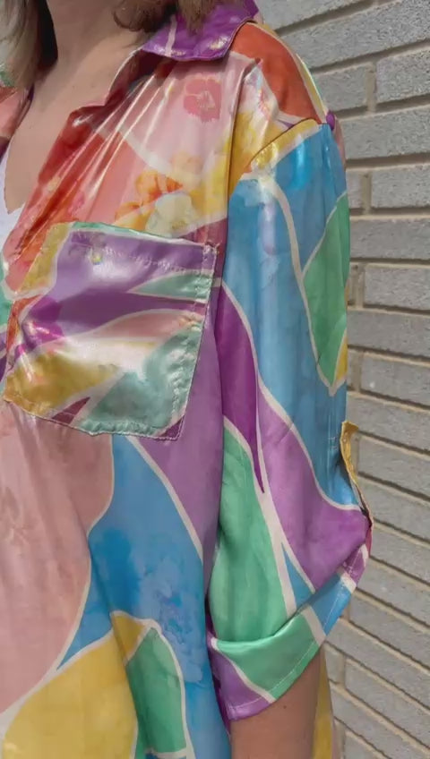 🌈 Camisa Vestido Multicolor